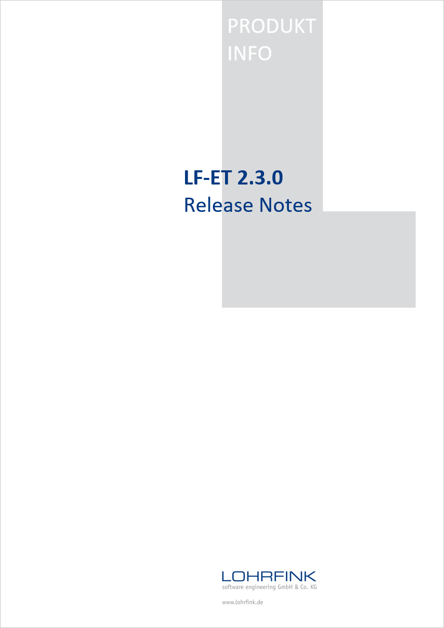 Release Notes: LF-ET 2.3.0